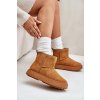 Dámske snehule na platforme z eco semišu camel atteria / 24BT26-7408 CAMEL (Veľkosť 39)