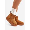 Dámske snehule na platforme z eco semišu camel atteria / 24BT26-7408 CAMEL (Veľkosť 39)