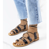 Čierne lakované dámske sandále Albertis HJ7102 BLACK (Veľkosť 38)