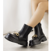 Čierna botki na vysokej podrážke Pesa 9357 BLACK (Veľkosť 38)