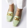 Zelené mokasíny s prackou Rousseau K205 GREEN 38 - GM (Veľkosť 38)