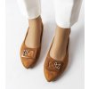 Dámske baleríny hnedé kód TS002 - GM TS002 CAMEL COLOR 38 - GM (Veľkosť 38)