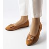 Dámske baleríny hnedé kód TS002 - GM TS002 CAMEL COLOR 38 - GM (Veľkosť 38)