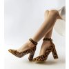 Dámske topánky lodičky hnedé kód - GM N1D1009-1 LEOPARD PRINT 38 - GM (Veľkosť 36)