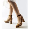 Dámske topánky lodičky hnedé kód - GM N1D1009-1 LEOPARD PRINT 38 - GM (Veľkosť 36)