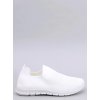 Dámske biele dierované tenisky na vsúvanie, textilný materiál, na bežný deň, kód produktu A-1