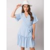 Dámske modre šaty s volánom kód produktu LK-SK-508623.24X