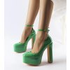 Dámske topánky lodičky zelené kód - GM A30-110 GREEN 38 - GM (Veľkosť 38)