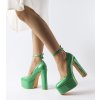 Dámske topánky lodičky zelené kód - GM A30-110 GREEN 38 - GM (Veľkosť 38)