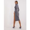 Dámske sive šaty vypasované kód produktu LK-SK-509642.02