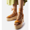 Hnedé espadrily na platforme Silvetta GP10P CAMEL (Veľkosť 38)