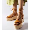 Dámske topánky espadrilky hnedé kód GP10P - GM GP10P CAMEL 38 - GM (Veľkosť 38)