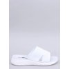 Dámske biele dierované šľapky z textilu na bežné nosenie, kód produktu 840
