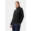 Čierna dámska mikina 4F Polar s kapucňou, regular fit, z mikropolárnej tkaniny 4FWarm, zips YKK, kód produktu 4FSS23TFLEF049-20S