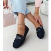 Modrofialové textilné mokasíny Fombio DF882 BLU NAVY 38 - GM (Veľkosť 38)