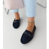 Modrofialové textilné mokasíny Fombio DF882 BLU NAVY 38 - GM (Veľkosť 38)