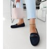 Modrofialové textilné mokasíny Fombio DF882 BLU NAVY 38 - GM (Veľkosť 38)