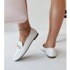 Biele mokasíny s prackou Erminia DF875 BIANCO 38 - GM (Veľkosť 38)