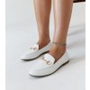 Biele mokasíny s prackou Erminia DF875 BIANCO 38 - GM (Veľkosť 38)