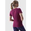 Dámske Hladké Tričko S Logem Fialové 4F 4FWMM00TTSHF1845-51S (Veľkosť XS)