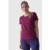 Dámske Hladké Tričko S Logem Fialové 4F 4FWMM00TTSHF1845-51S (Veľkosť XS)