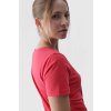 Ružové dámske bavlnené tričko s logom 4F F1845-62S
