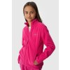 Dívčí Fleecová Mikina S Límcem Slim Fuchsie 4F (Veľkosť 152)