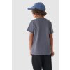 Chlapecké Tričko Hladké Bavlnené Šedé 4F 4FJWMM00TTSHM1626-25S (Veľkosť 152)