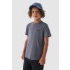 Chlapecké Tričko Hladké Bavlnené Šedé 4F 4FJWMM00TTSHM1626-25S (Veľkosť 152)