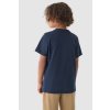 Chlapčenské modré bavlnené tričko s krátkym rukávom 4F M1626-31S