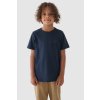 Chlapčenské modré bavlnené tričko s krátkym rukávom 4F M1626-31S