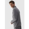 Pánska sivá fleecová mikina s límečkom 4F Polyester M289-25S