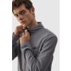 Pánska sivá fleecová mikina s límečkom 4F Polyester M289-25S
