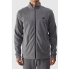Pánska sivá fleecová mikina s límečkom 4F Polyester M289-25S