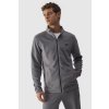 Pánska sivá fleecová mikina s límečkom 4F Polyester M289-25S