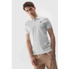 Pánske biele polo tričko s logom 4F z bavlny, kód produktu M316-10S