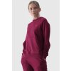 Dámska fialová mikina s kapucňou 4F F1468-51S z bavlny, typu over head