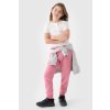 Dívčí Dresové Kalhoty Joggery 4F Růžové 4FJWMM00TTROF0828-56S (Veľkosť 152)
