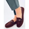 Dámske hnedé dierované mokasíny z textilu na bežný deň, okrúhla špička, kód DF882