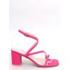 Dámske ružové lodičky z eko kože na 6-9 cm podpätku s otvorenou špičkou, elegantný štýl, kód G198P