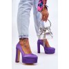 Módní lodičky na vysokém podpatku fialove Hayden (Veľkosť 36)