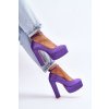 Módní lodičky na vysokém podpatku fialove Hayden (Veľkosť 36)