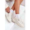 Dámské Sneakersy Na Platformě Eko Kůže Světle Béžové Lelandine (Veľkosť 39)