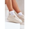 Dámské Sneakersy Na Platformě Eko Kůže Světle Béžové Lelandine (Veľkosť 39)