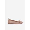 Dámske textilné balerínky béžové, rovná podrážka, CB130-63 KHAKI
