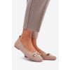 Dámske textilné balerínky béžové, rovná podrážka, CB130-63 KHAKI