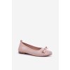 Síťované baleríny s mašlí růžové Bianila (Veľkosť 39)