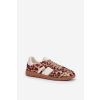 Dámske hnedé tenisky z eko semišu, kód BL587 LEOPARD
