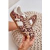 Dámske hnedé tenisky z eko semišu, kód BL587 LEOPARD