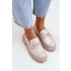 Klasické Dámské Mokasíny Z Eko Kůže Béžové Savethira (Veľkosť 39)